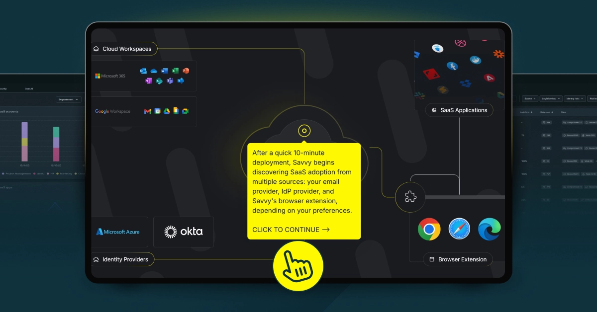UI screenshot with a deployment success message and app icons on a dark background.